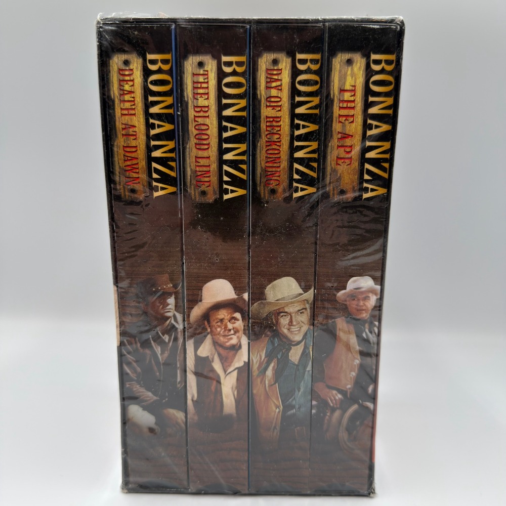 Bonanza VHS Video 4 Pack Box Set Factory Sealed Western TV Series 2000 SBR Inc